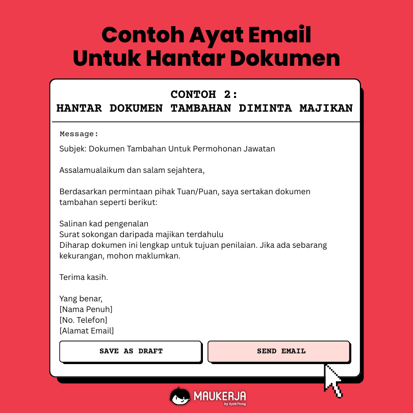 Contoh Ayat Email Untuk Hantar Dokumen